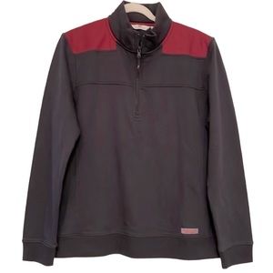 Vineyard Vines Men’s Navy with Red Shoulder Patches Shep Sweatshirt - size XL